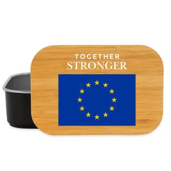 Drapeau européen plus fort ensemble - Boîte à goûter - noir - Devant