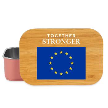 Drapeau européen plus fort ensemble - Boîte à goûter - rose clair - Devant