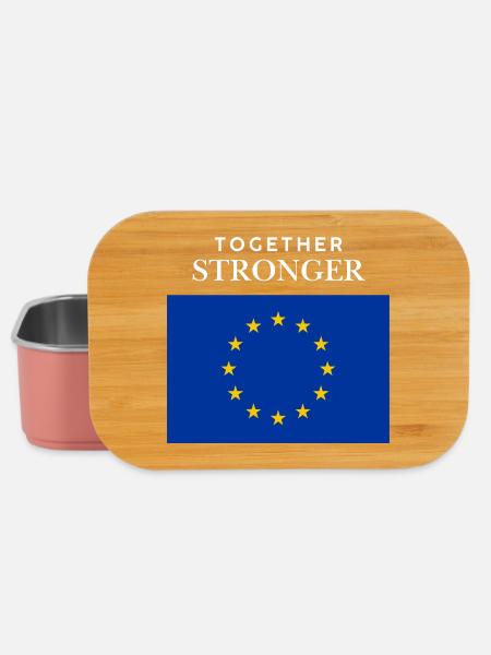 Zusammen stärker EU Flagge - Lunch Box - Hellrosa