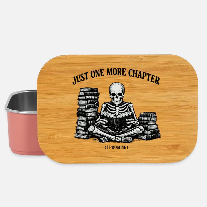 Just One More Chapter Skeleton - Lunch Box - Hellrosa