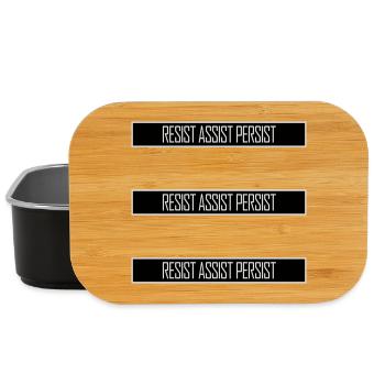 Resist Assist Persist Aktivismus Motivation Logo - Lunch Box - Schwarz - Vorne