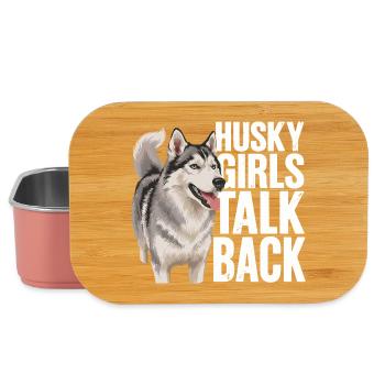 Husky-Mädchen antworten lustiger Husky-Hund - Lunch Box - Hellrosa - Vorne