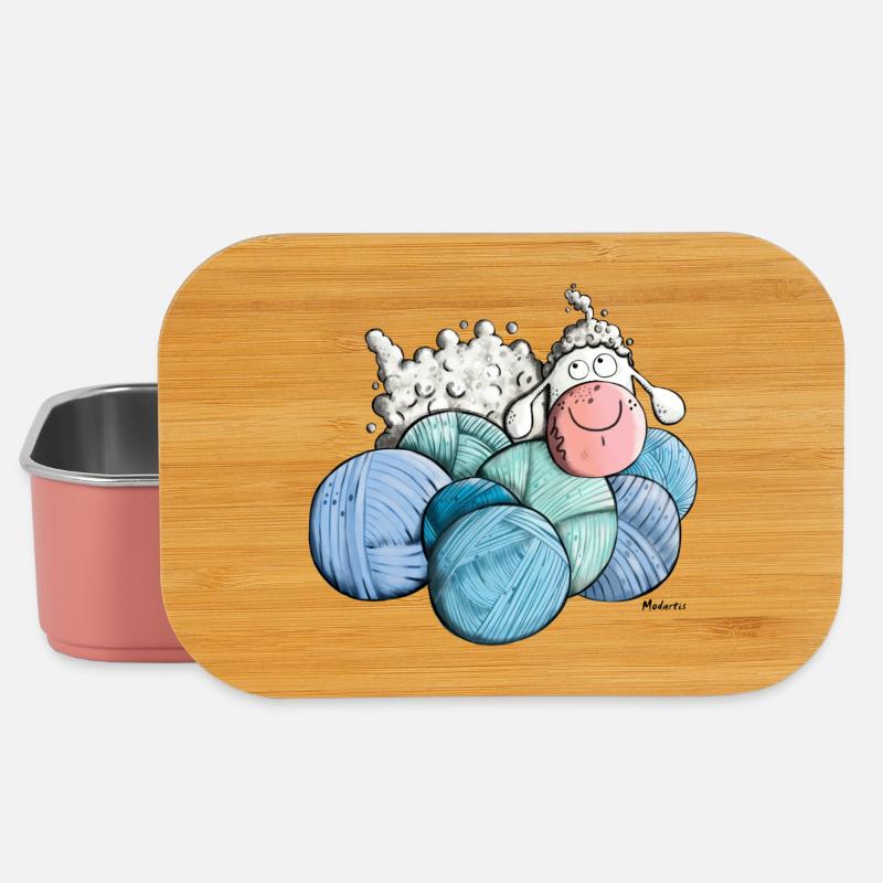 Schaf auf Wolle - Lunch Box - Hellrosa