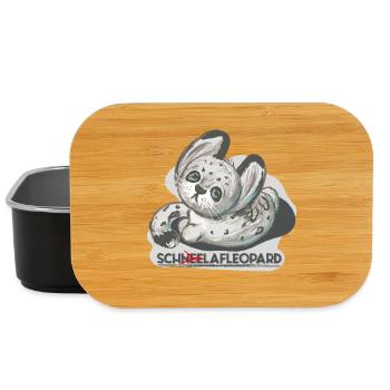 Schlafmütze Krissi, Schneeleopard - Lunch Box - Schwarz - Vorne