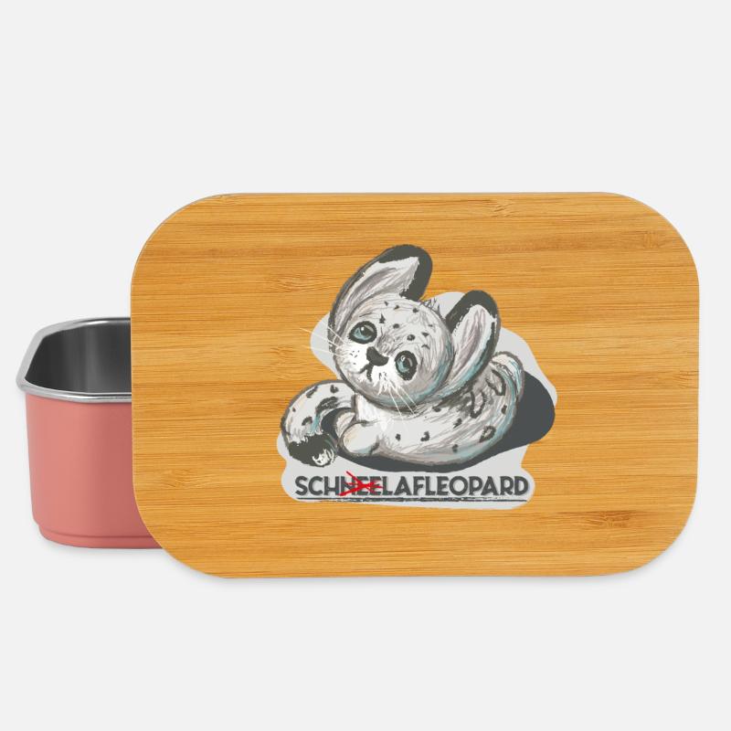 Schlafmütze Krissi, Schneeleopard - Lunch Box - Hellrosa
