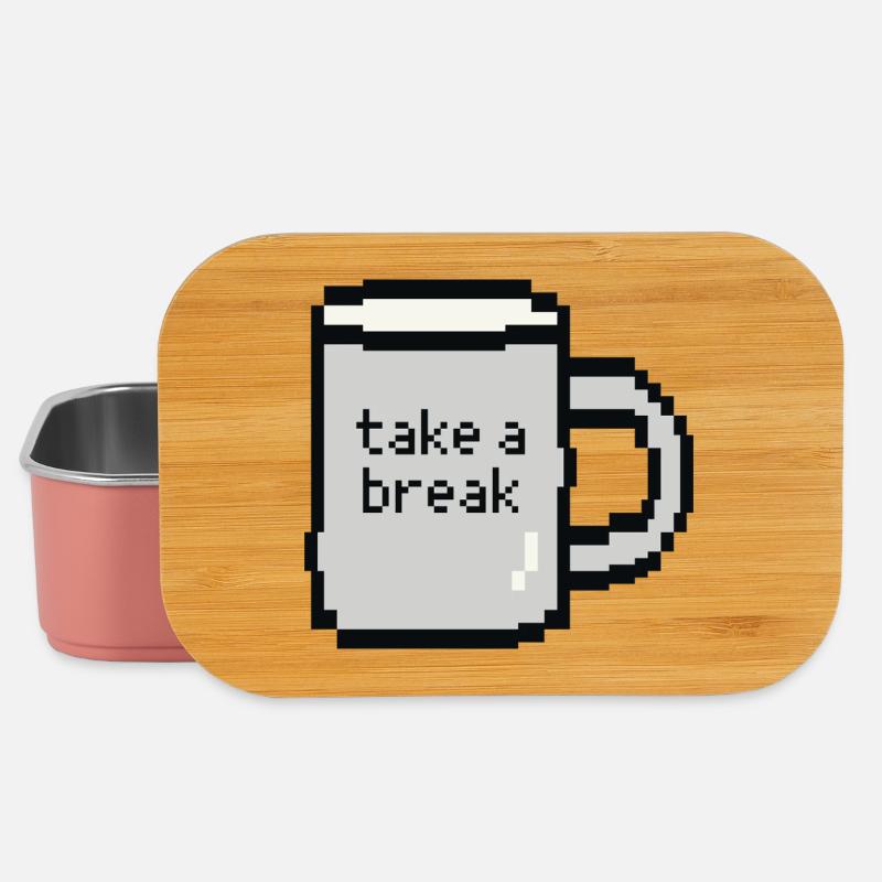 Relax Check Pixel Art Tasse - Lunch Box - Hellrosa