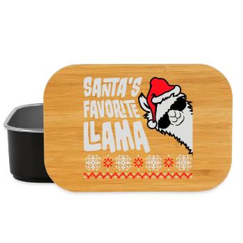 Santa's Favorite Llama Cool Side Sunglasses - Lunch Box - black - Front