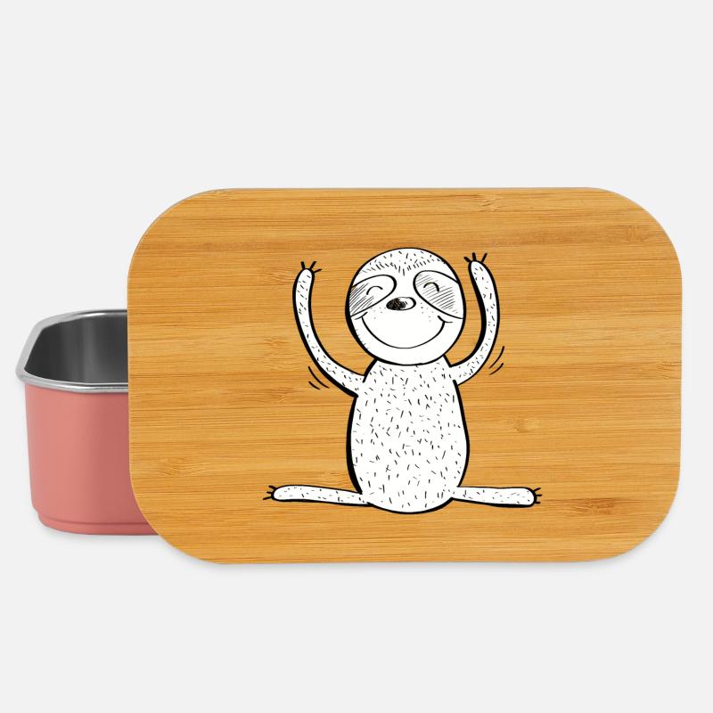 Happy Faultier - Comic - Tiere - Lunch Box - Hellrosa