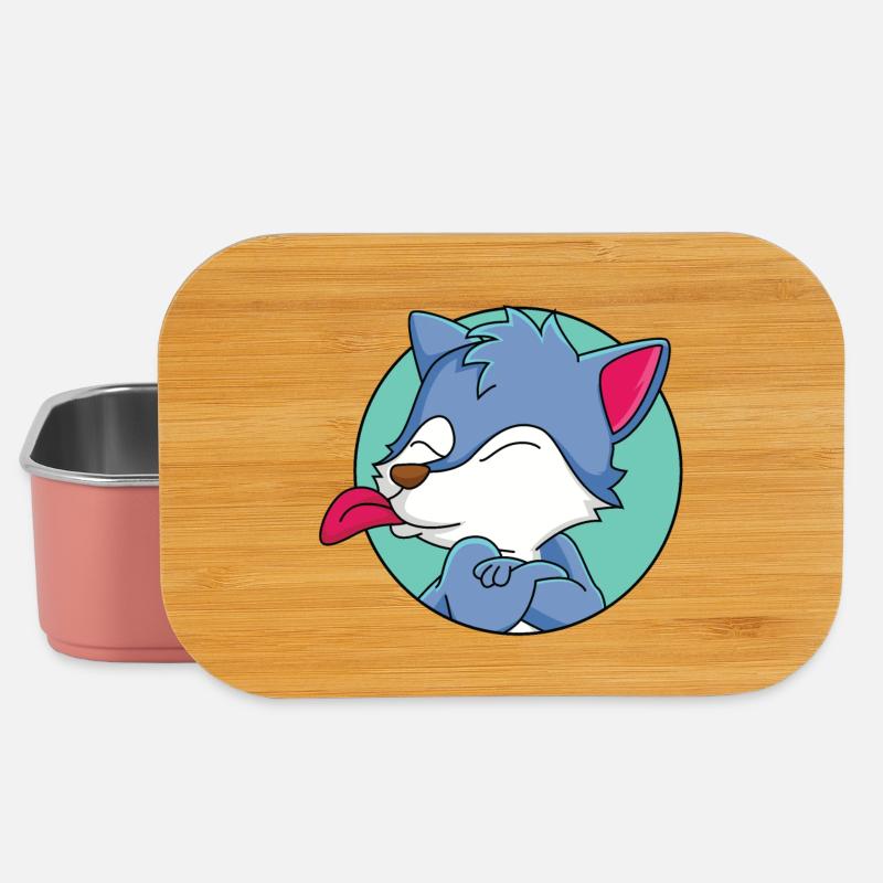 Frecher kleiner Wolf - Lunch Box - Hellrosa