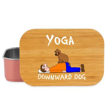 Yoga Chien tête en bas - Boîte à goûter - rose clair - Devant