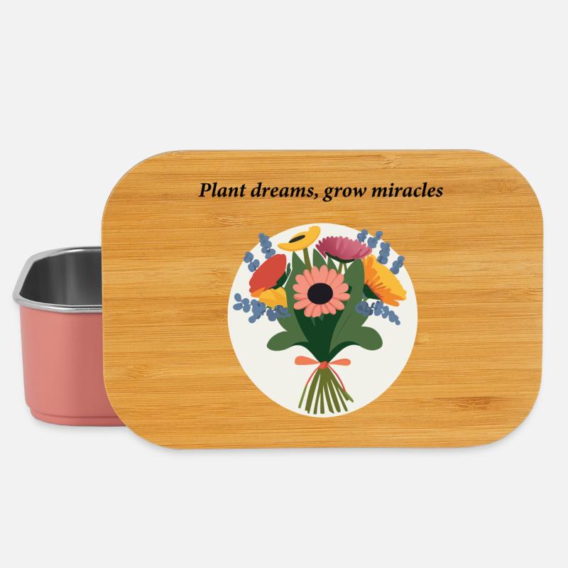 Un bouquet de fleurs colorées pour le printemps - Boîte à goûter - rose clair