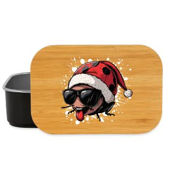 Ladybug Christmas Funny - Lunch Box - black - Front