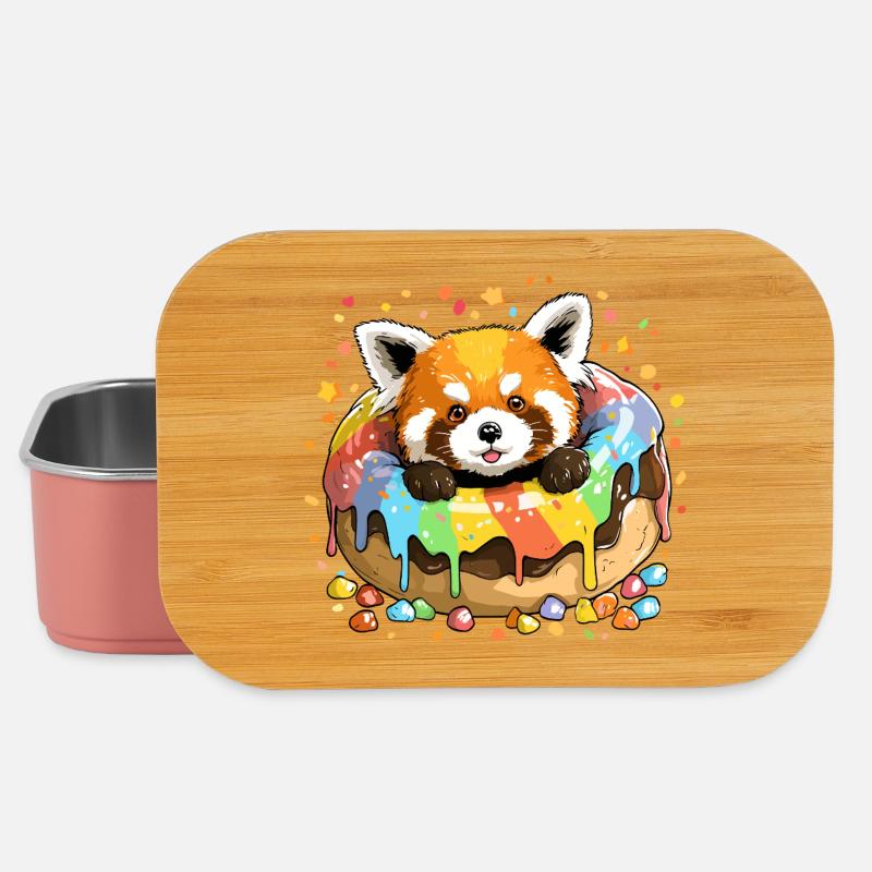 Magie du gâteau panda rouge - Boîte à goûter - rose clair