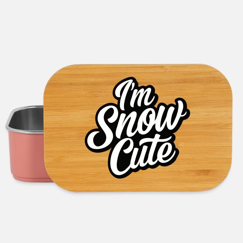 Je suis mignon comme la neige - Boîte à goûter - rose clair