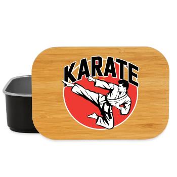 Karate Martial Arts Karateka Kick Dojo Training - Lunch Box - black - Front