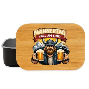 Männertag Voll Am Limit Viking - Lunch Box - Schwarz - Vorne