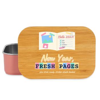 Neujahr Frische Seiten Junk Journal Scrapbooking - Lunch Box - Hellrosa - Vorne