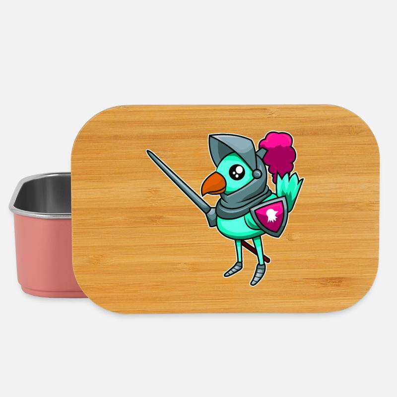 Ritterlicher Vogel - Lunch Box - Hellrosa