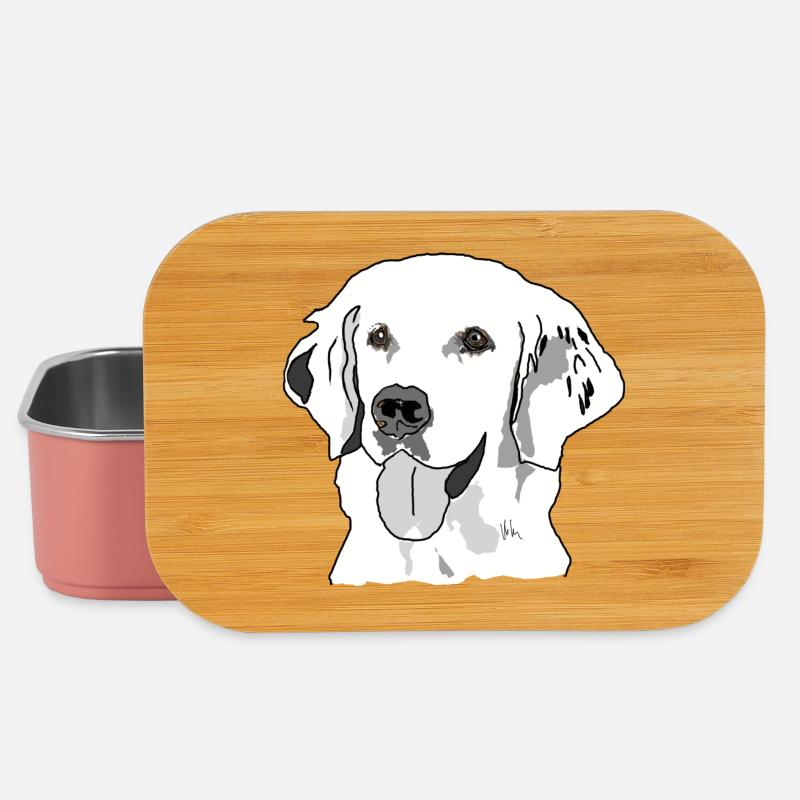 Golden retriever - Boîte à goûter - rose clair