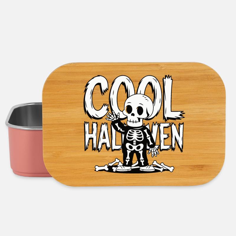 Cool Halloween Skeleton - Lunch Box - light pink
