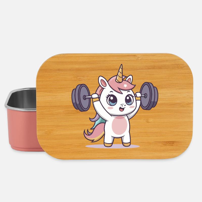 Einhorn-Athlet im Training - Lunch Box - Hellrosa