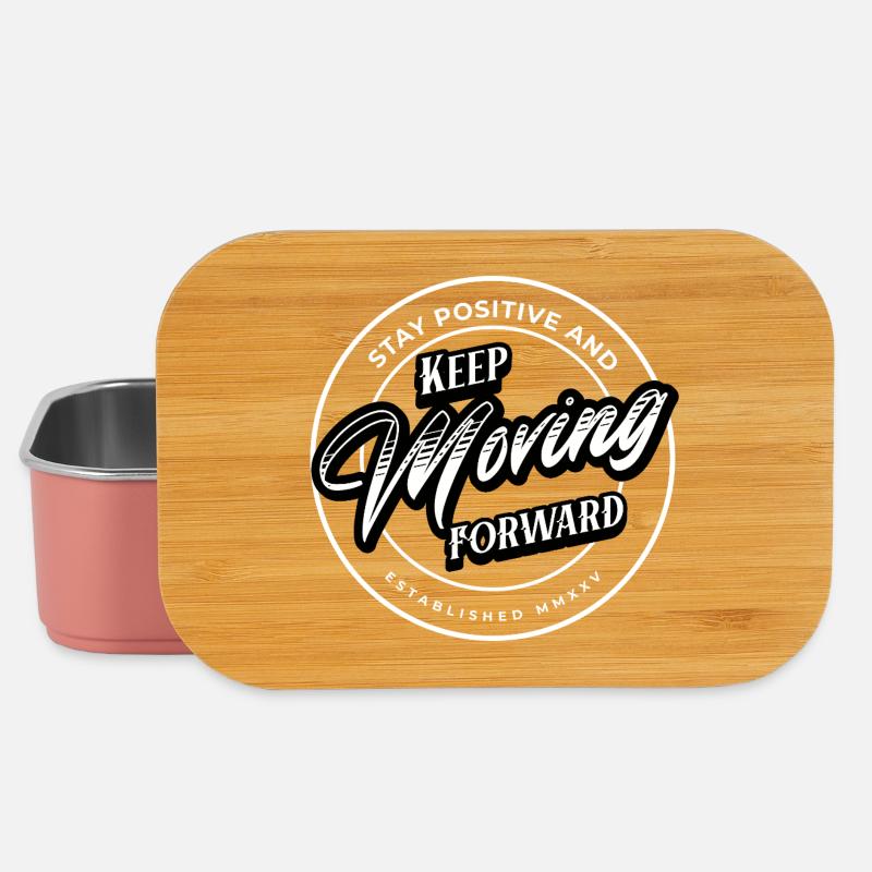 Rest Positive - Keep Moving Forward - Lunch Box - light pink