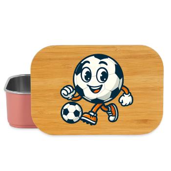 Lustige Fußball-Karikatur - Lunch Box - Hellrosa - Vorne