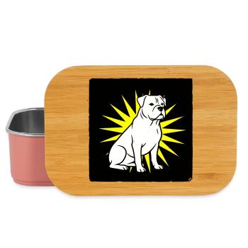 Cooler Hund im Punk Rock & Pop Art Stil - Lunch Box - Hellrosa - Vorne