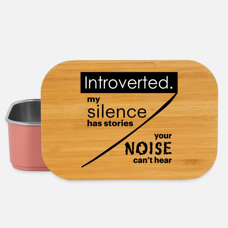 Introverti. Silence – bruit. - Boîte à goûter - rose clair