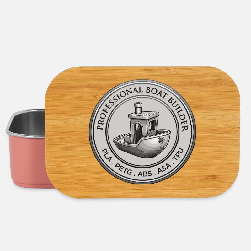 Professional Boat Builder – 3D Printing Emblem - Lunch Box - light pink