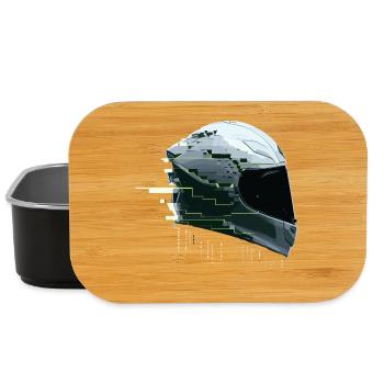 Cyber Moto Casque Glitch Racing Future Gamer - Boîte à goûter - noir - Devant