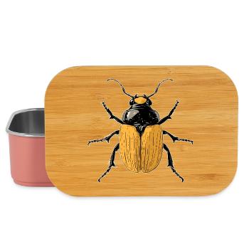 Chatte-coq, Mignon scarabée cerf, Scarabée rhinocéros, Insectes - Boîte à goûter - rose clair - Devant