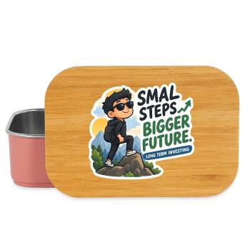 Kleine Schritte, größere Zukunft | Langfristiger Investor - Lunch Box - Hellrosa - Vorne