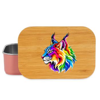 Leuchtender Regenbogen-Luchs - Lunch Box - Hellrosa - Vorne