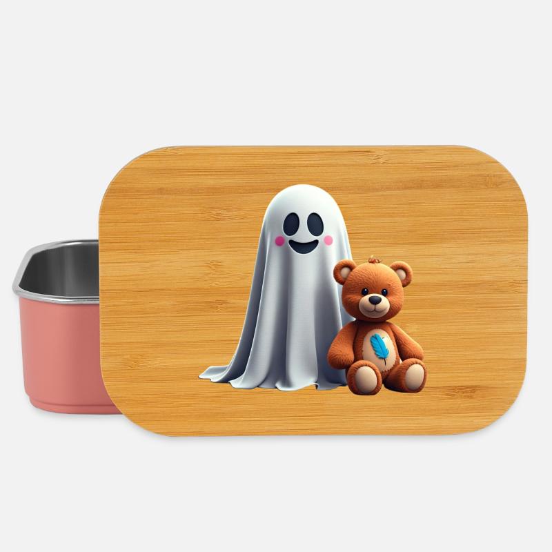 Der Geist und der kitzelnde Teddybär - Lunch Box - Hellrosa
