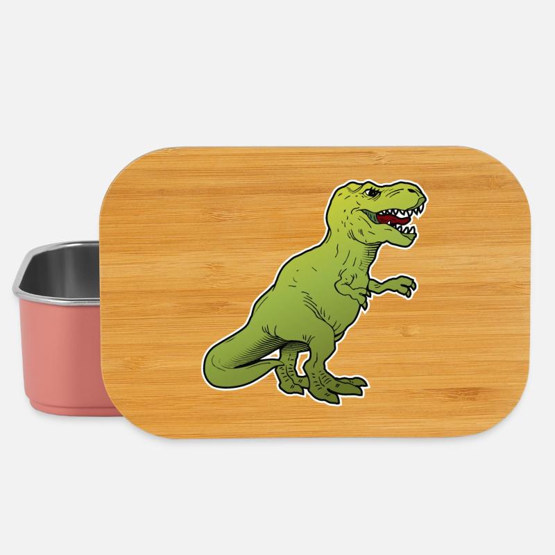 Dinosaurier / großes Tier / Tier - Lunch Box - Hellrosa