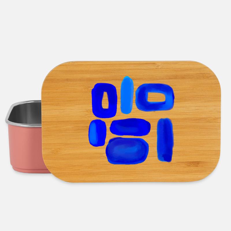 Blue Sky Abstract Design - Lunch Box - light pink
