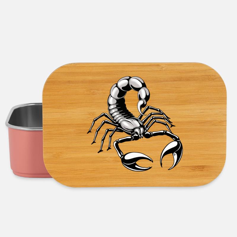 Skorpion - silber - grau - Lunch Box - Hellrosa