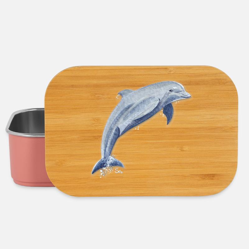 Delfin Glückssprung - Sonja Ariel von Staden - Lunch Box - Hellrosa