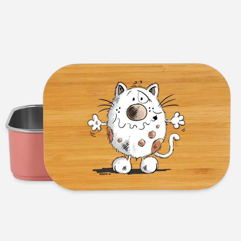 Mignon chat comique - Boîte à goûter - rose clair