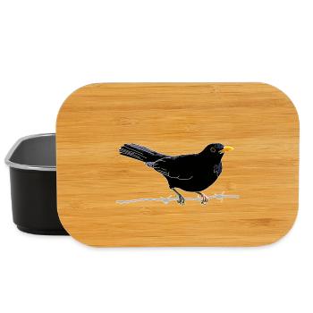 Blackbird on barbed wire - Lunch Box - black - Front