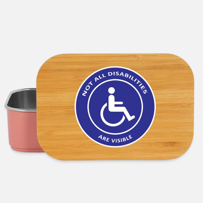 Tous les handicaps ne sont pas visibles / conception handicapée - Boîte à goûter - rose clair