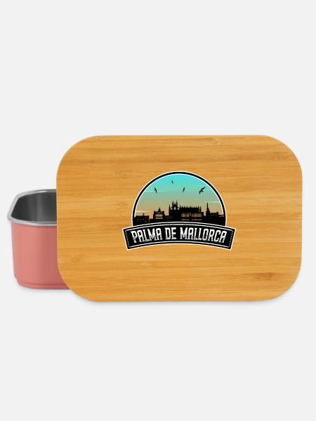 Palma De Mallorca Espagne Skyline Souvenir Espagnol - Boîte à goûter - rose clair