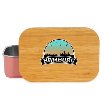 Hambourg Allemagne Skyline Souvenir Allemand - Boîte à goûter - rose clair - Devant