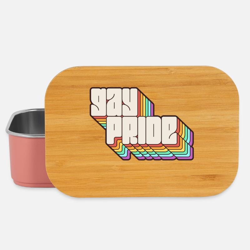 Gay Pride Rainbow Shadow Statement - Lunch Box - light pink