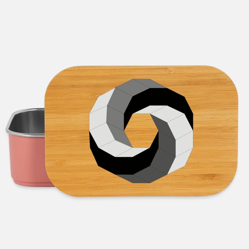Geometric Spiral Glyph - Lunch Box - light pink