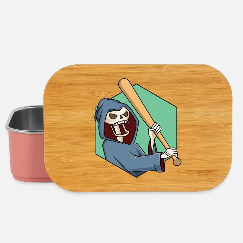 Sensenmann mit Baseballschläger - Lunch Box - Hellrosa