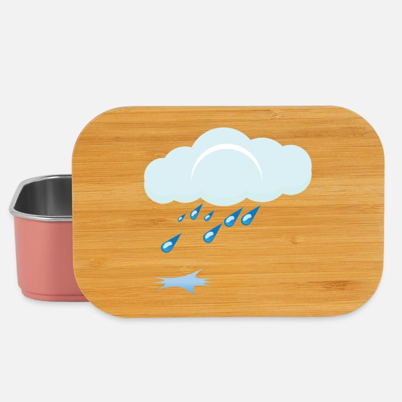 Pluie - Boîte à goûter - rose clair