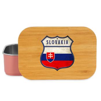 Slowakei Flaggen Wappen Design - Lunch Box - Hellrosa - Vorne