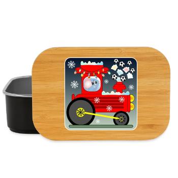 Fußball Lokomotive MAUS - Lunch Box - Schwarz - Vorne